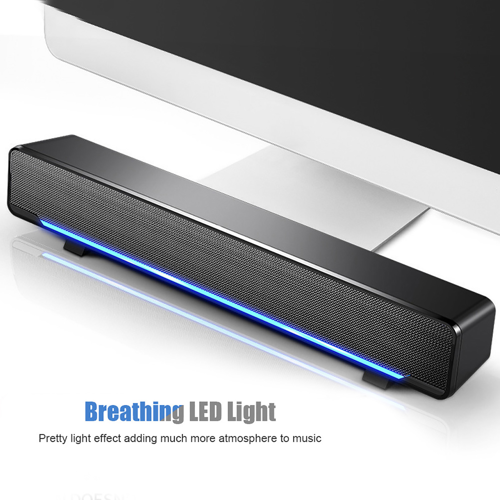 Audio Music Center - Portable Soundbar USB Wired Stereo Soundbar