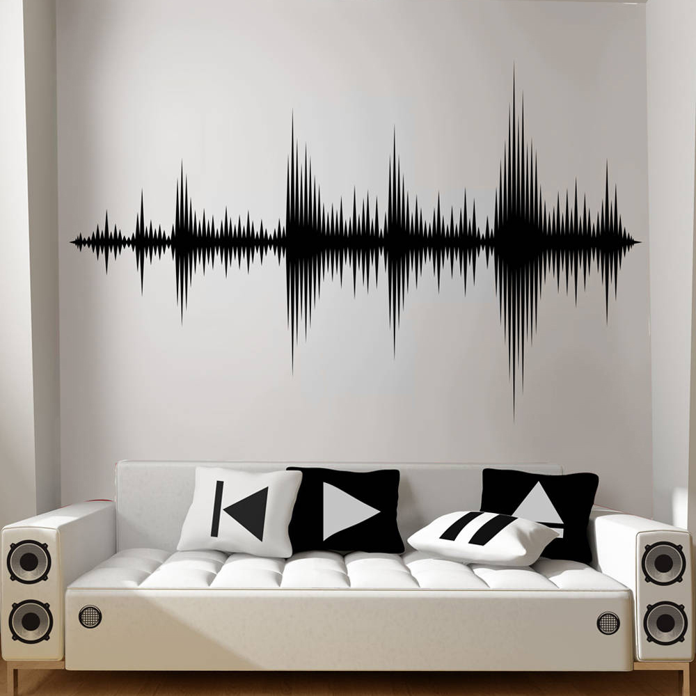 Audio Wave Wall Decal Sound Wa - Audio Music Wallpaper review and price