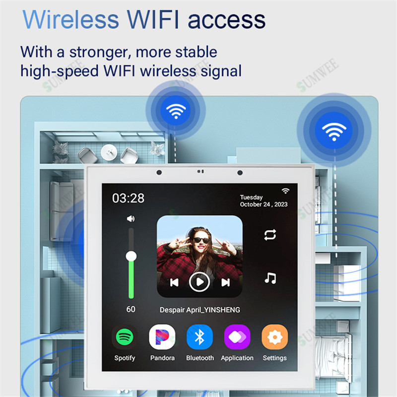 4 Inch Android 11 Tuya Smart H - Audio Music Background review and price