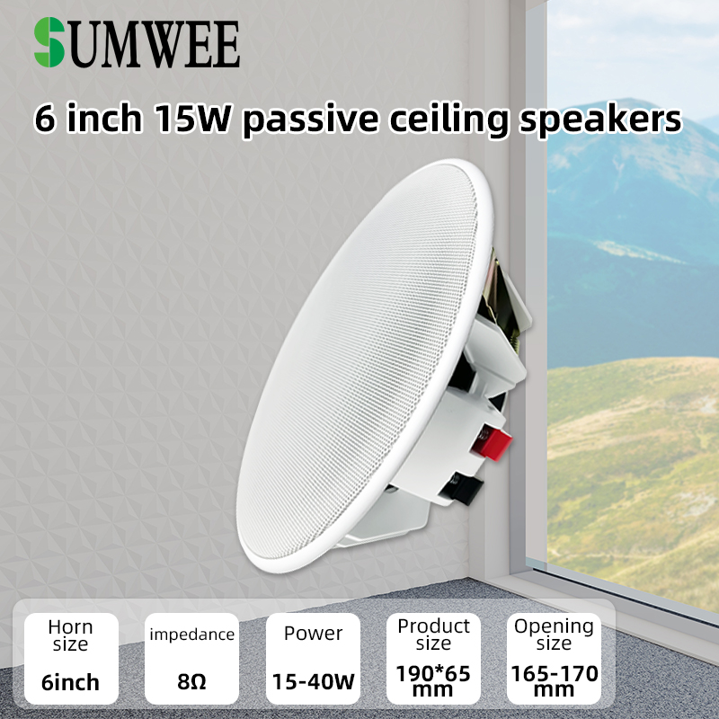 6 Inch 8ohm Ceiling Speaker Fu - Audio Music Background review and price