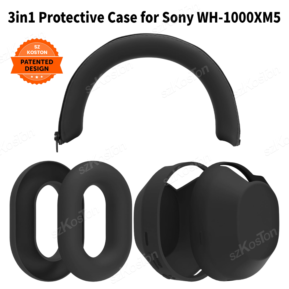 3-in-1 Silicone Protective Cas - Sony Headphone Wh-1000Xm5 review and price