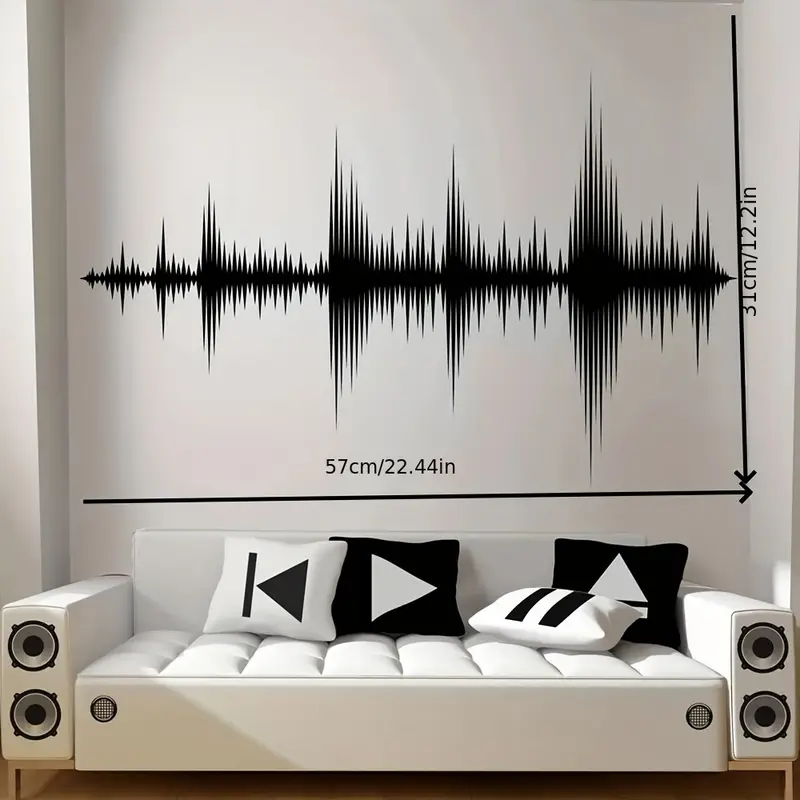 Sound Boeing Wave Wall Sticker - Audio Music Wallpaper review and price