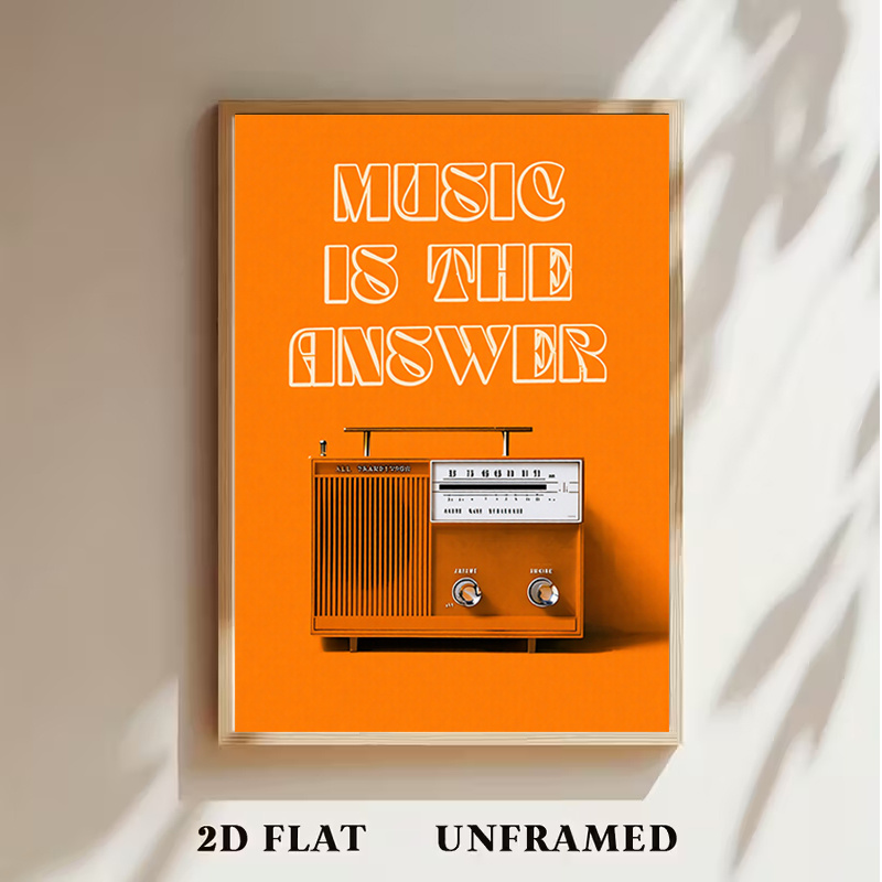 Vintage Radio Wall Art Framele - Audio Music Background review and price