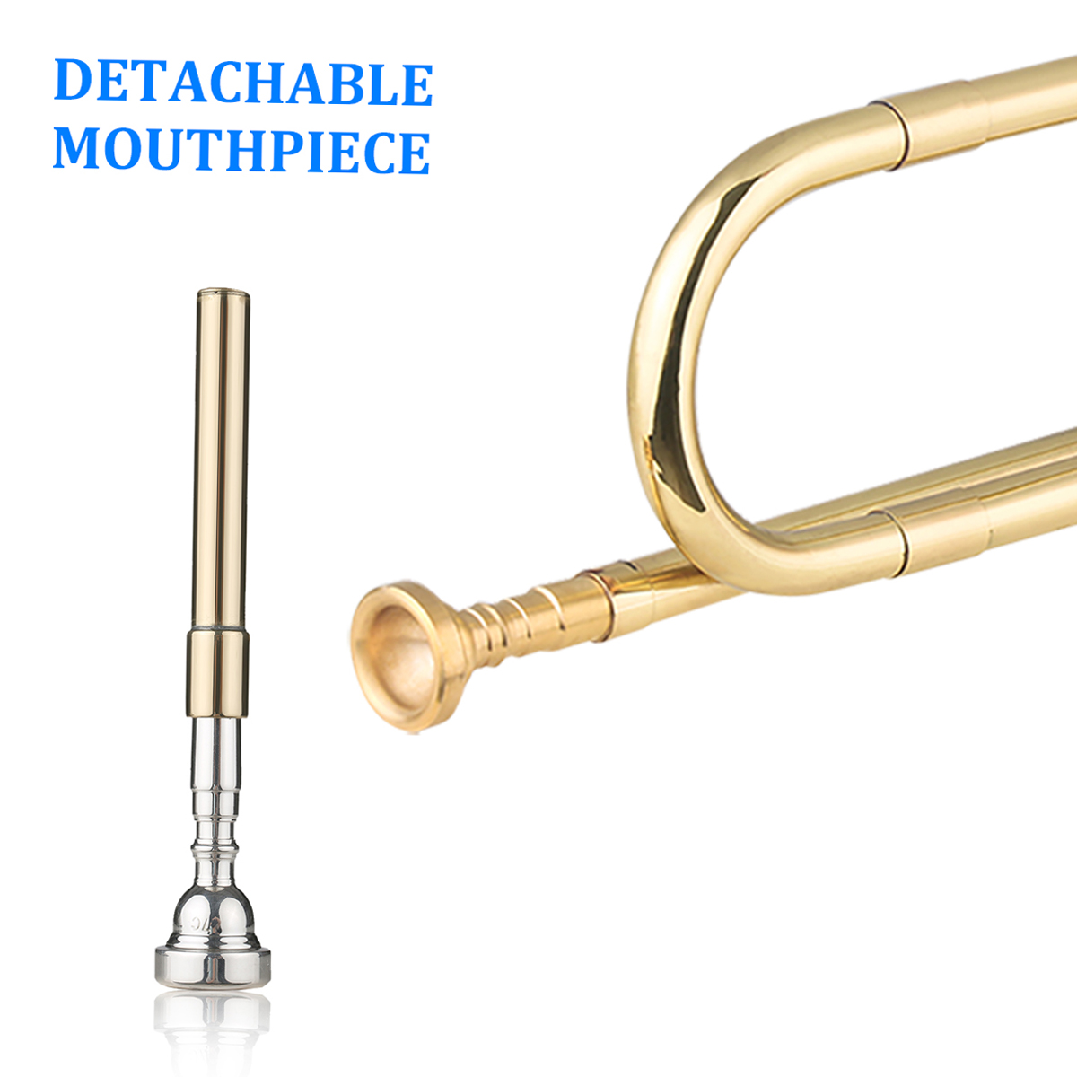 Brass C Bugle Call Gold-Plated - Trombone Mouthpiece review and price