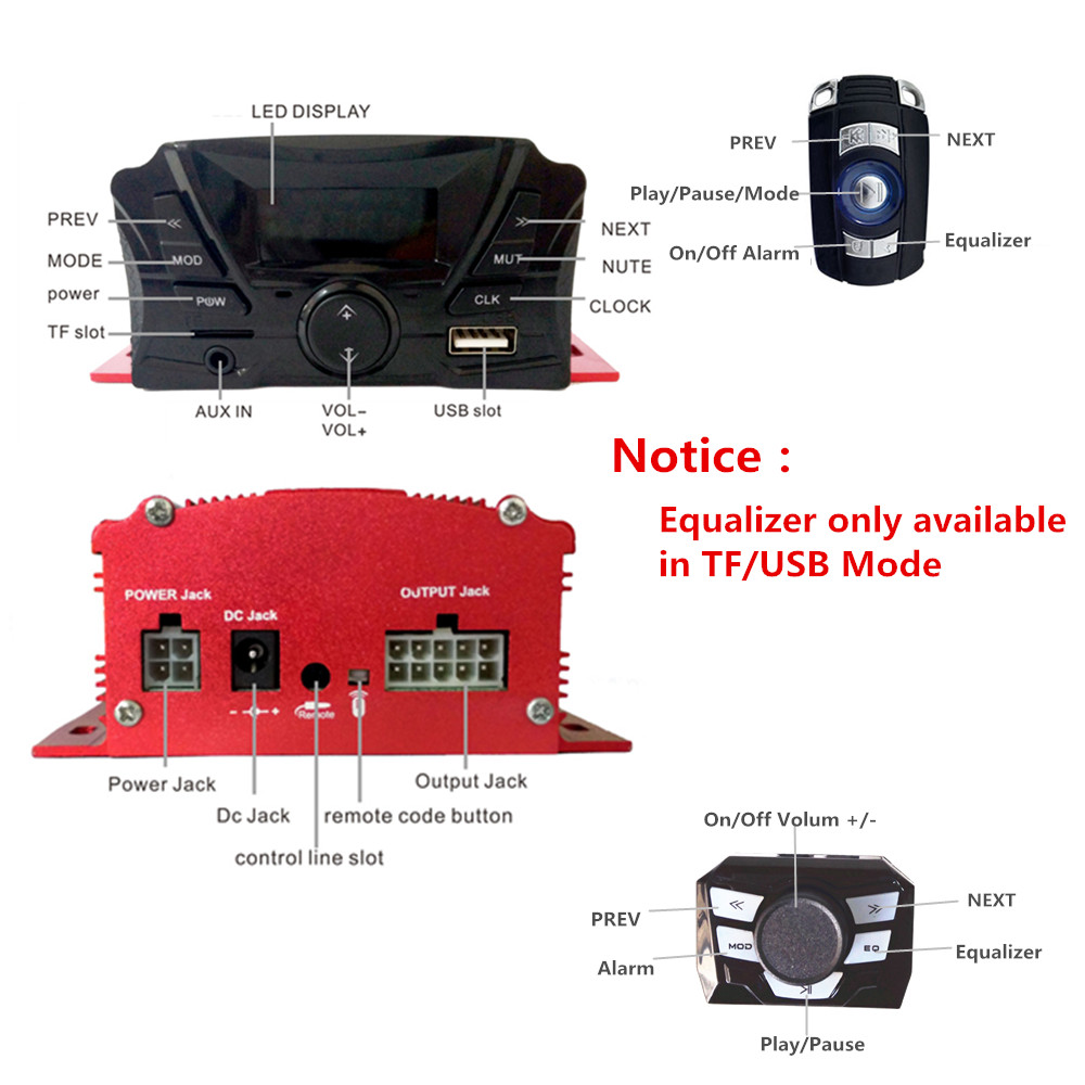 12V 4 Channel UTV ATV Golf Car - Audio Music To Mp3 review and price