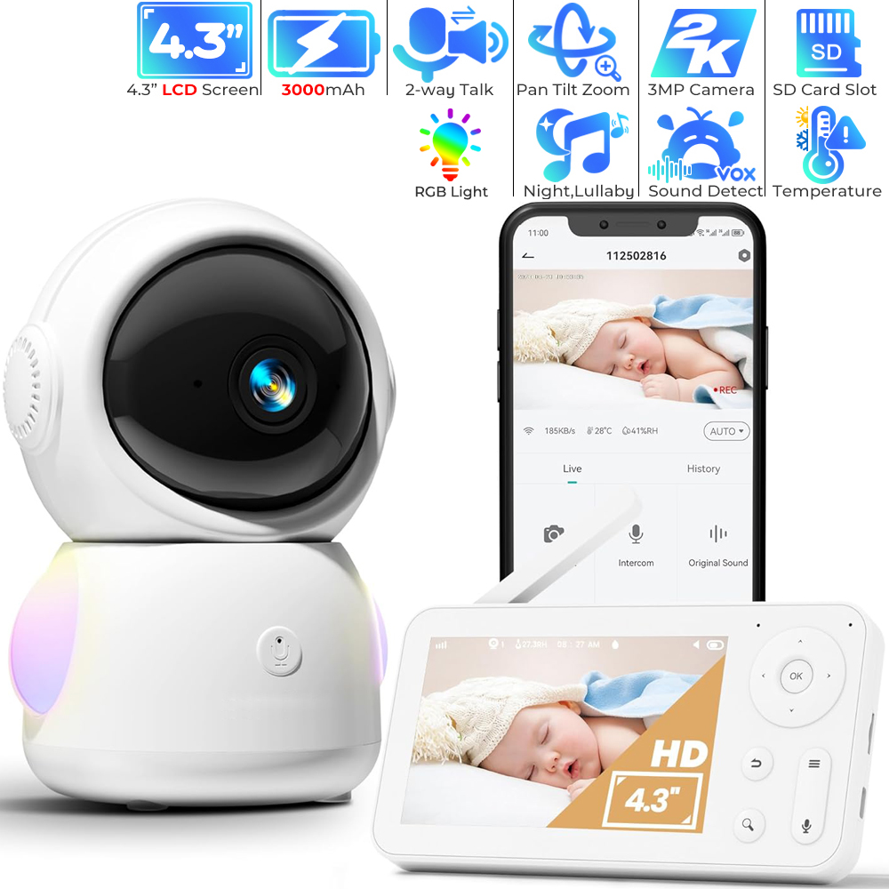 WiFi Baby Monitor with App Con - Audio Music Google review and price