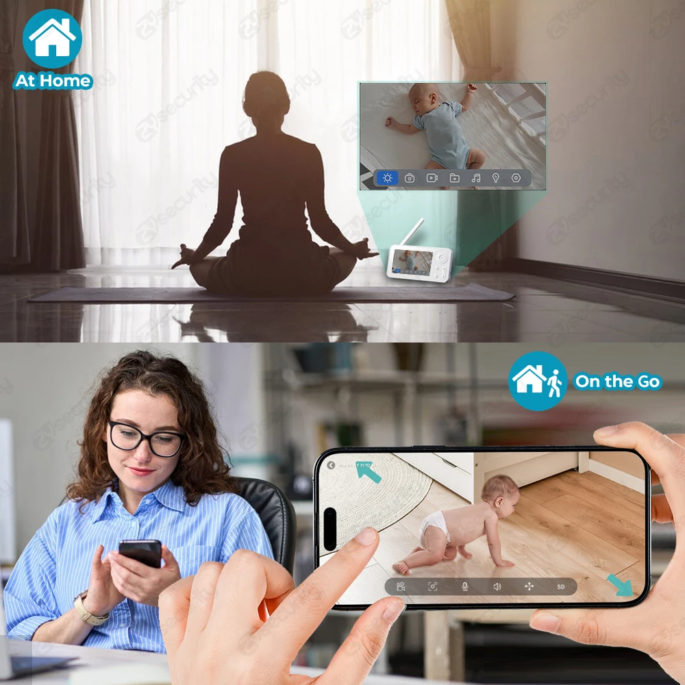 2K WiFi Baby Monitor with Scre - Audio Music Google review and price