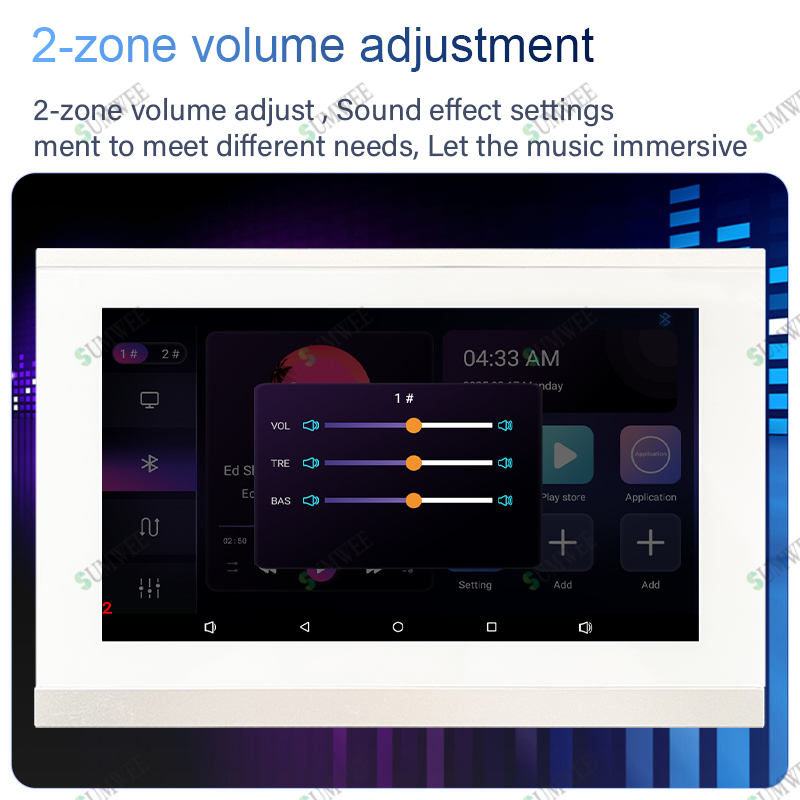 7 Inch Touch Screen 2 Zone Sma - Audio Music Background review and price