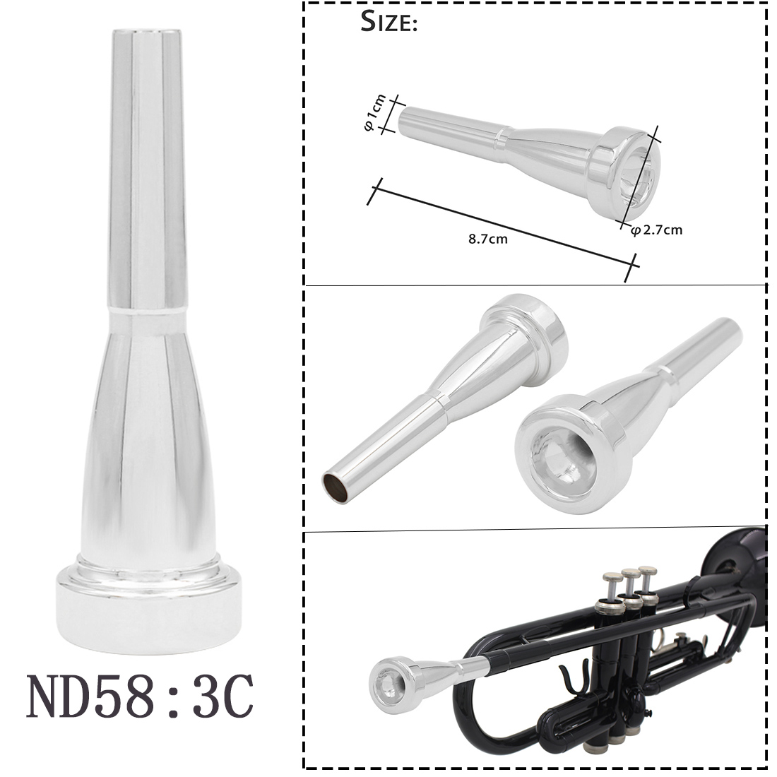 SLADE Brass Instrument Trumpet - Trombone Mouthpiece review and price
