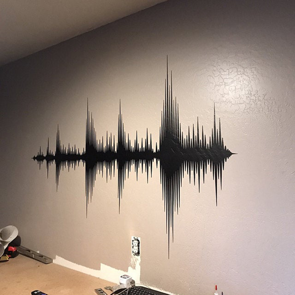 Audio Wave Wall Decal Sound Wa - Audio Music Wallpaper review and price