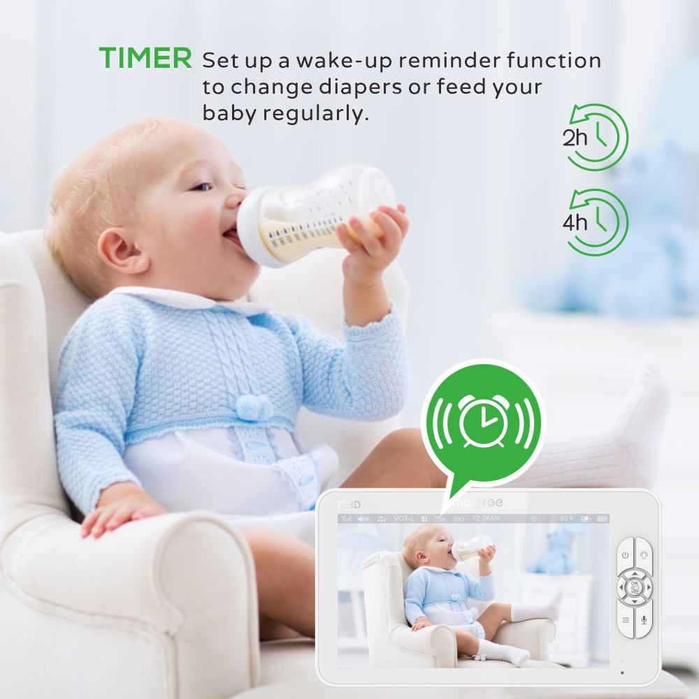 7.0 Inch HD Video Baby Monitor - Zoom Audio Music review and price