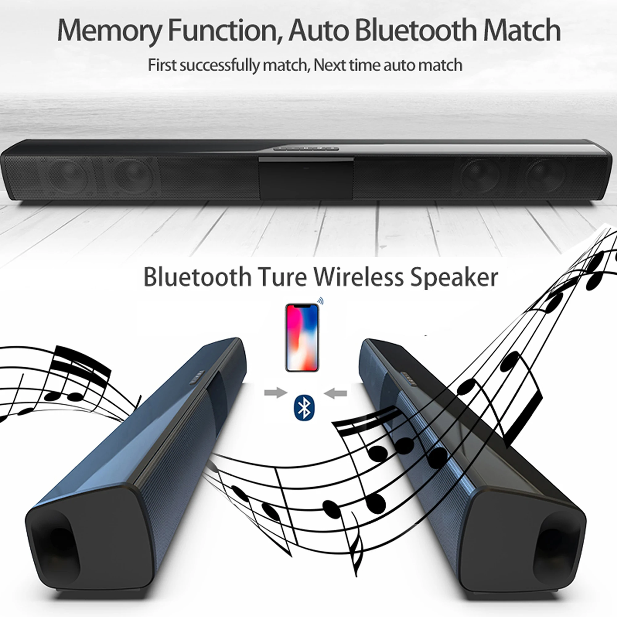 40W High Power Soundbar for TV - Audio Music Center review and price