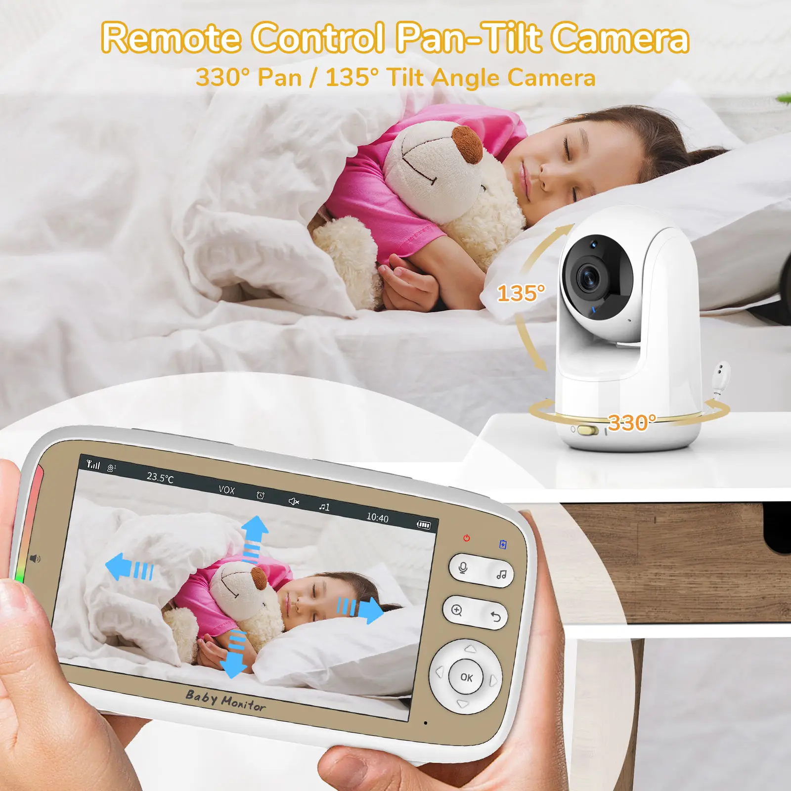 5 Inch Baby Monitor 3X Zoom PT - Zoom Audio Music review and price